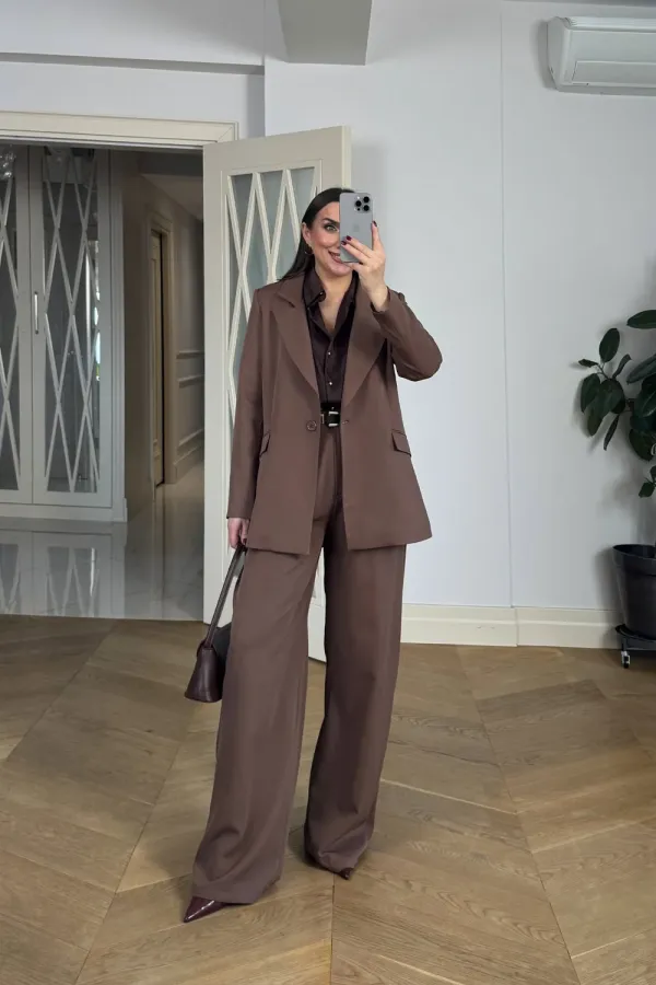 Tek Düğmeli Blazer Kadın Ceket