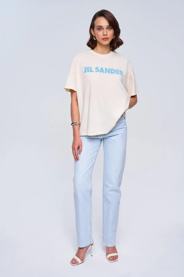 Oversize Baskılı Kadın Tişört