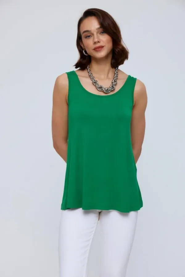 Débardeur basique à col en U pour femme