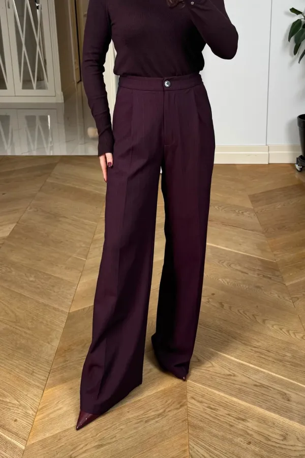 Kruvaze Çizgili Blazer Ceket Pantolon Kadın Takım Kruvaze Çizgili Blazer Ceket Pantolon Kadın Takım