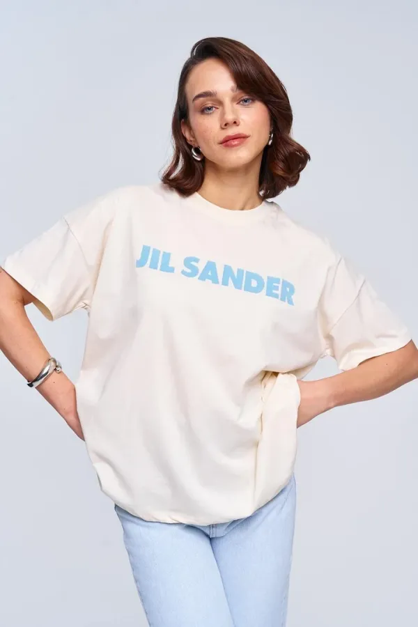 Oversize Baskılı Kadın Tişört