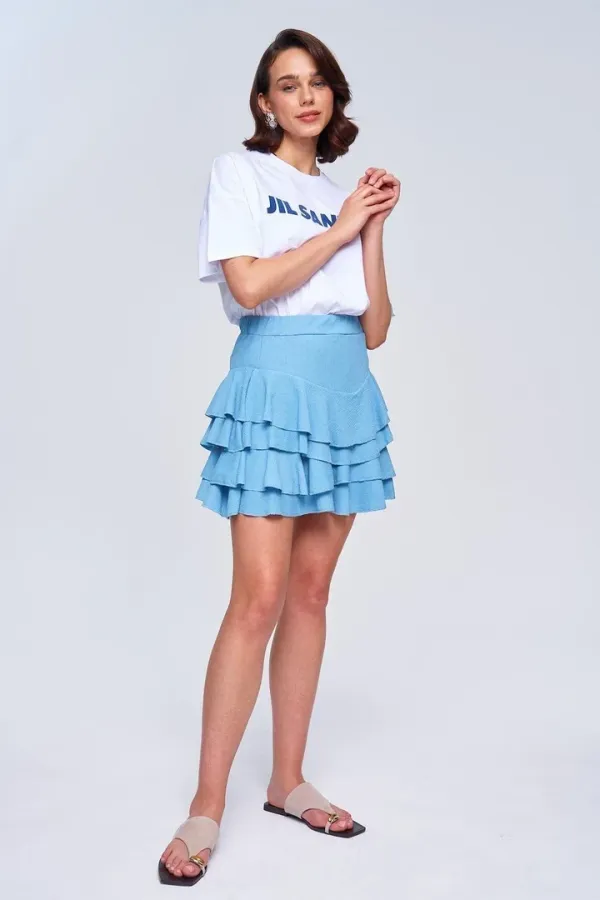 Volanlı Mini Kadın Etek