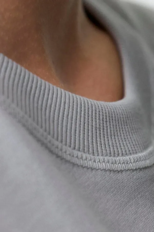 Bisiklet Yaka Basic Tok Doku Kadın Tişört