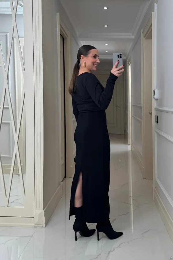 Düğmeli Fitilli Kalem Etek