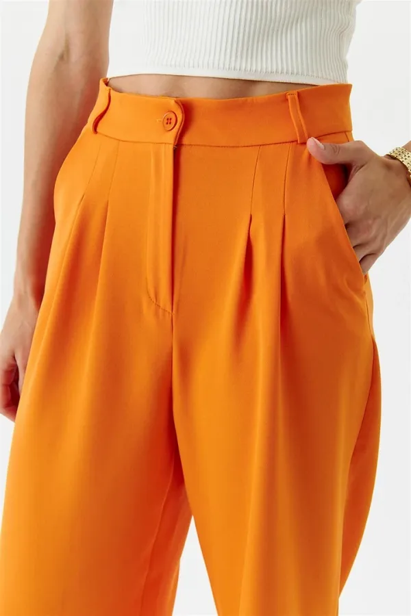 Women's High-Waisted Palazzo Pants with Darts