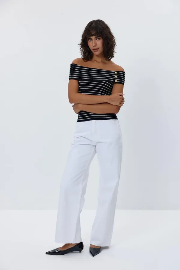 Madonna Yaka Triko Bluz