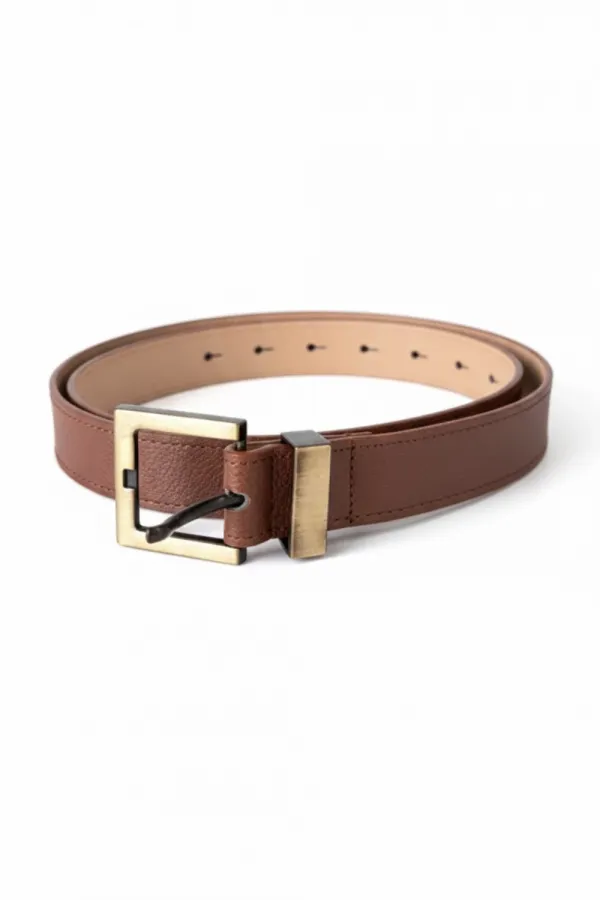 Ceinture femme en similicuir à boucle carrée