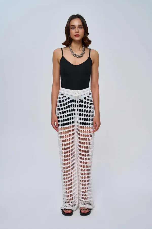 Ajurlu Triko Kadın Pantolon