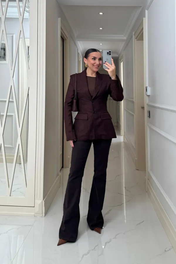 Veste blazer moulante pour femme