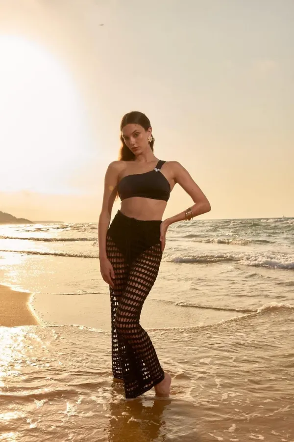 Ajurlu Triko Kadın Pantolon