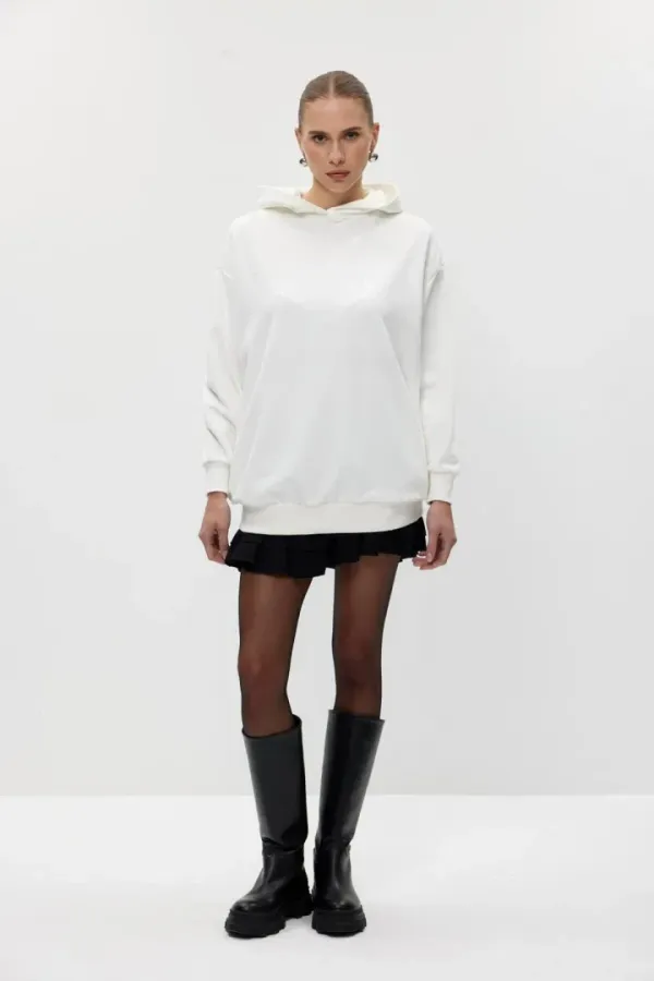 Basic Kapüşonlu Kadın Sweatshirt