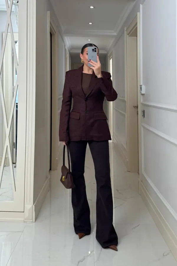 Veste blazer moulante pour femme