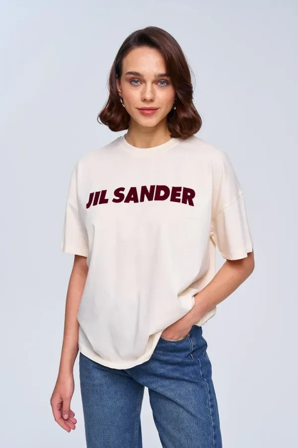 Oversize Baskılı Kadın Tişört