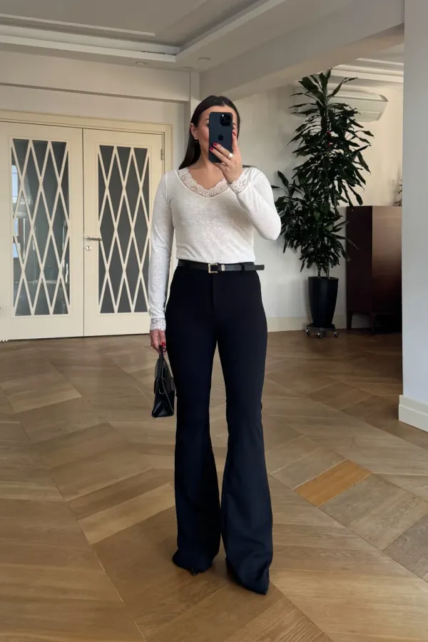 Women's Wide-Leg Trousers with Belt Women's Wide-Leg Trousers with Belt