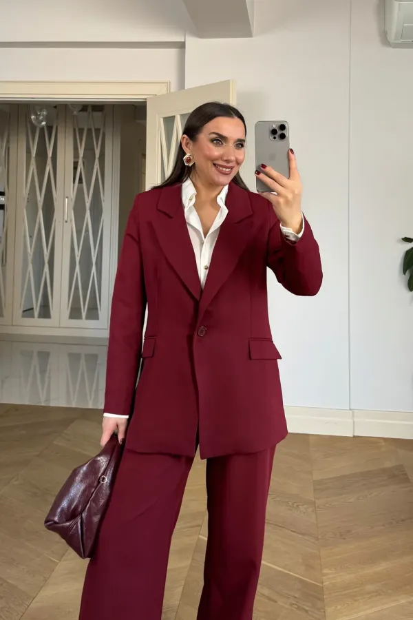 Tek Düğmeli Blazer Kadın Ceket