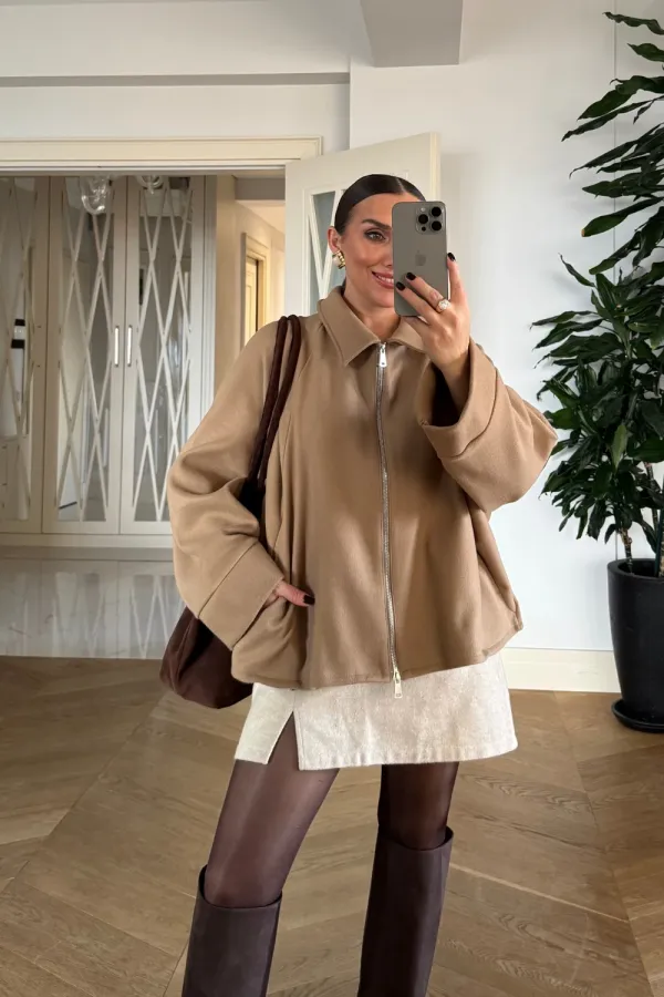 Veste en cachemire zippée pour femme