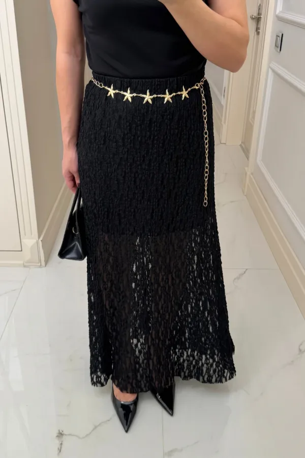Uzun Dantel Etek