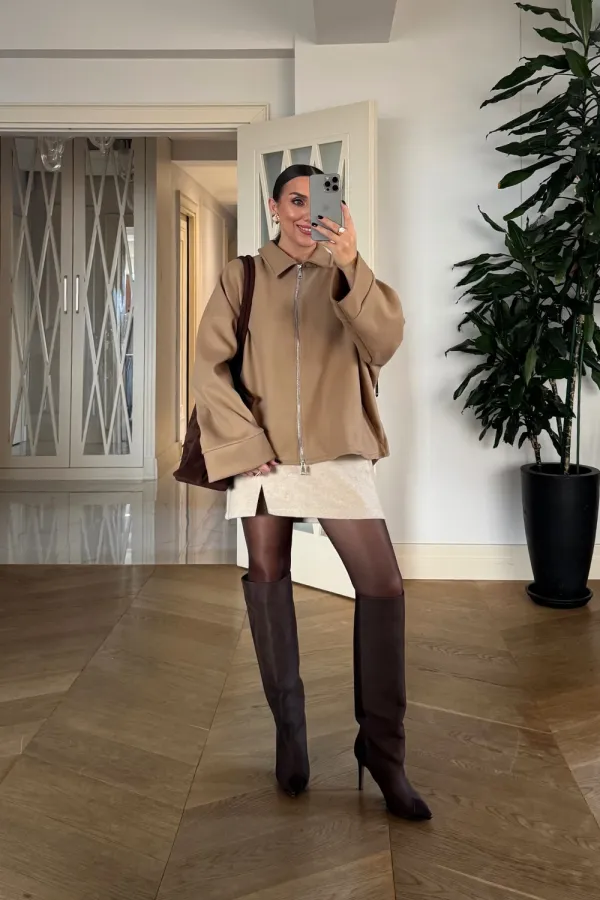 Veste en cachemire zippée pour femme