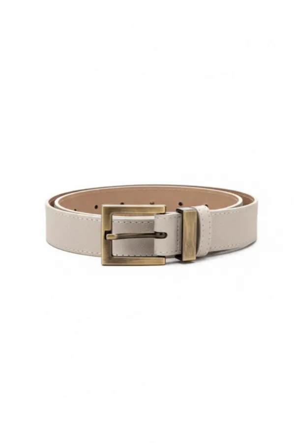 Faux Leather Square Buckle Women's Belt