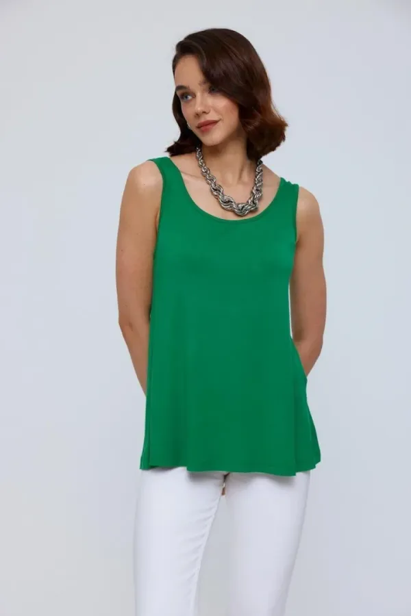 Débardeur basique à col en U pour femme