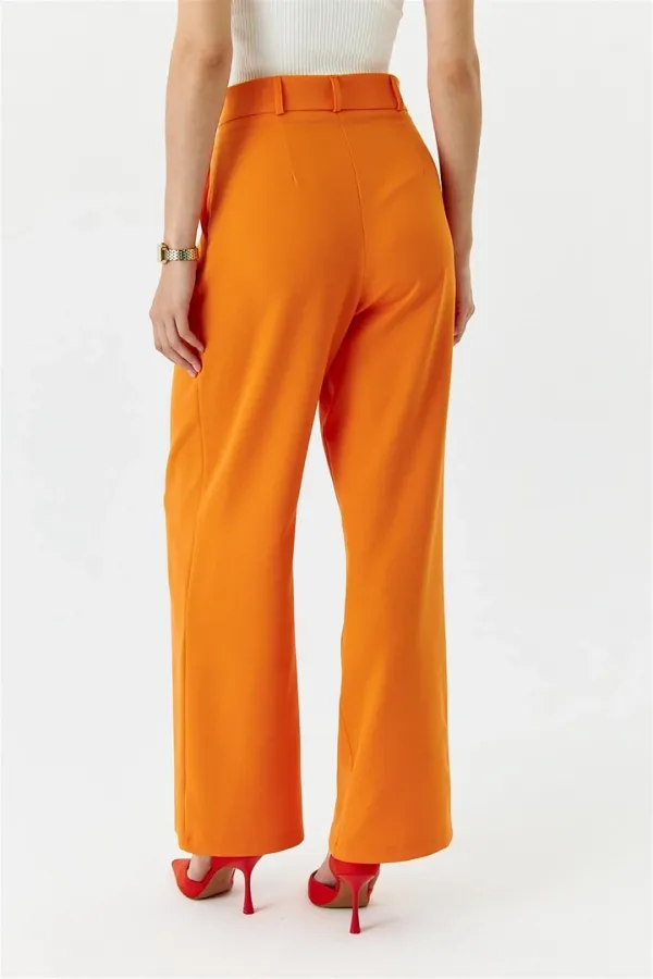 Women's High-Waisted Palazzo Pants with Darts