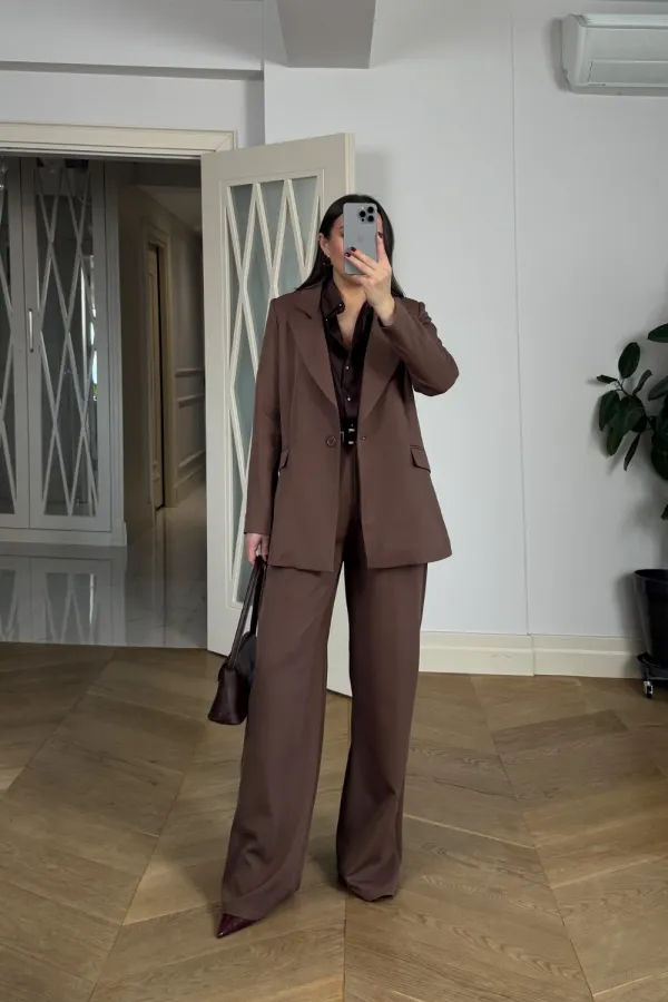 Tek Düğmeli Blazer Kadın Ceket