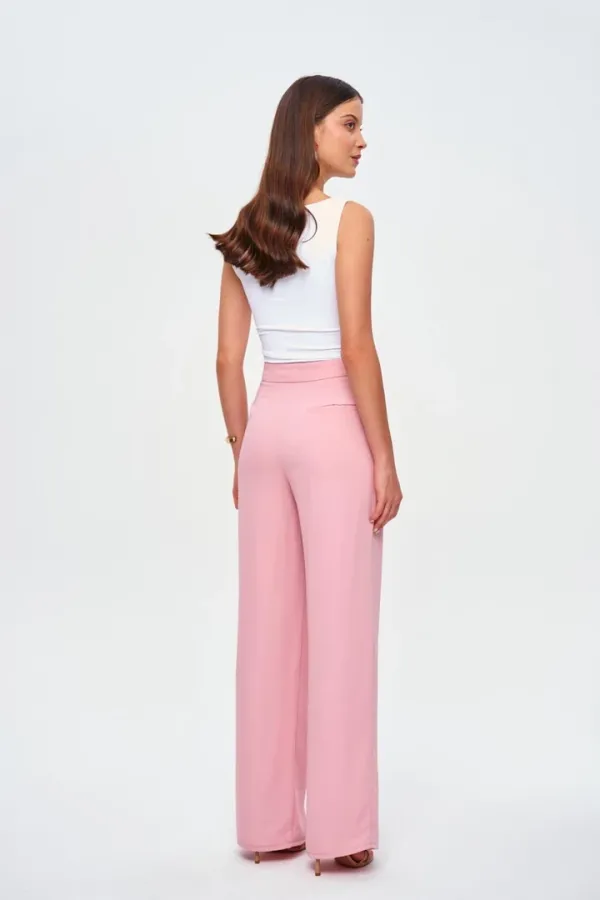 Pile Detaylı Palazzo Kadın Pantolon