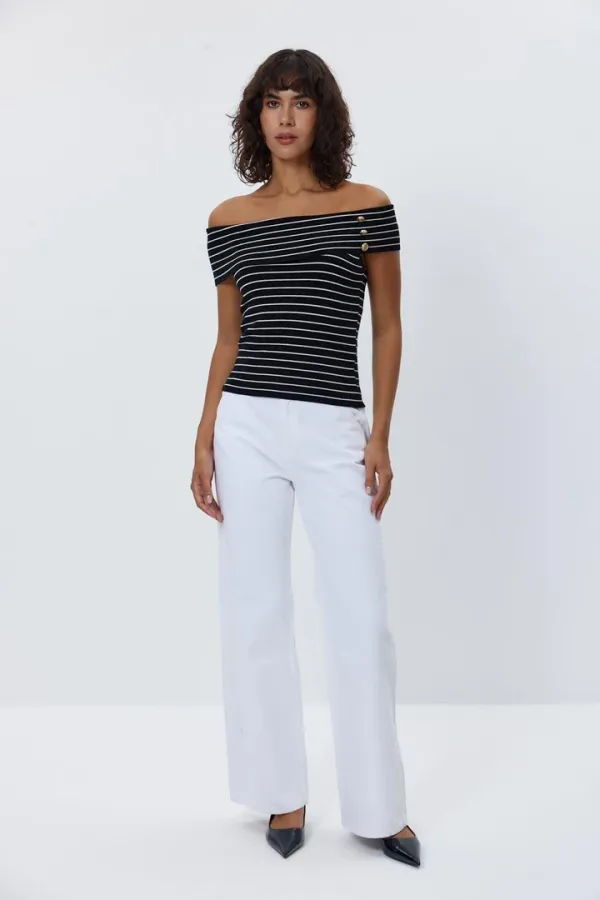 Madonna Yaka Triko Bluz