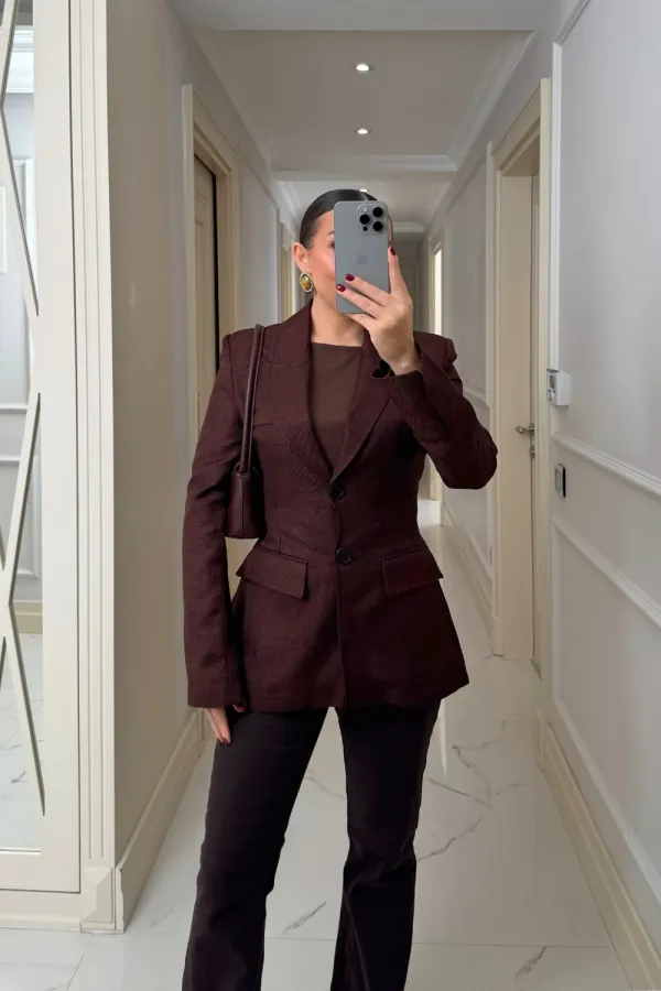 Veste blazer moulante pour femme