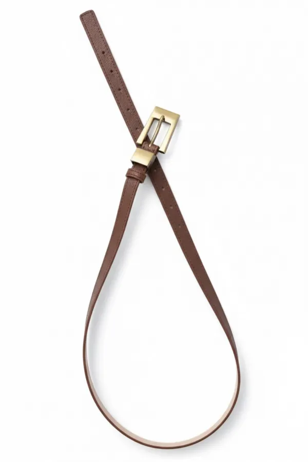 Suni Deri Eskitme Tokalı Kadın Kemer