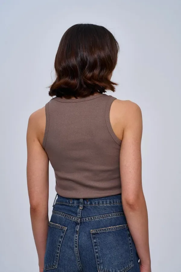 U Yaka Fitilli Kadın Basic Atlet