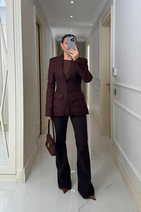 Veste blazer moulante pour femme