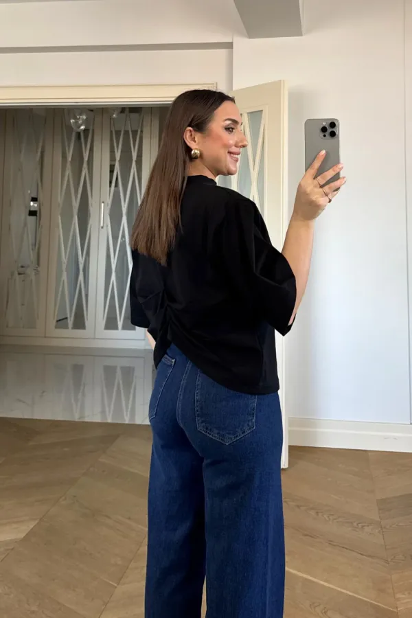 Sırt Detaylı Vatkalı Kadın Tişört