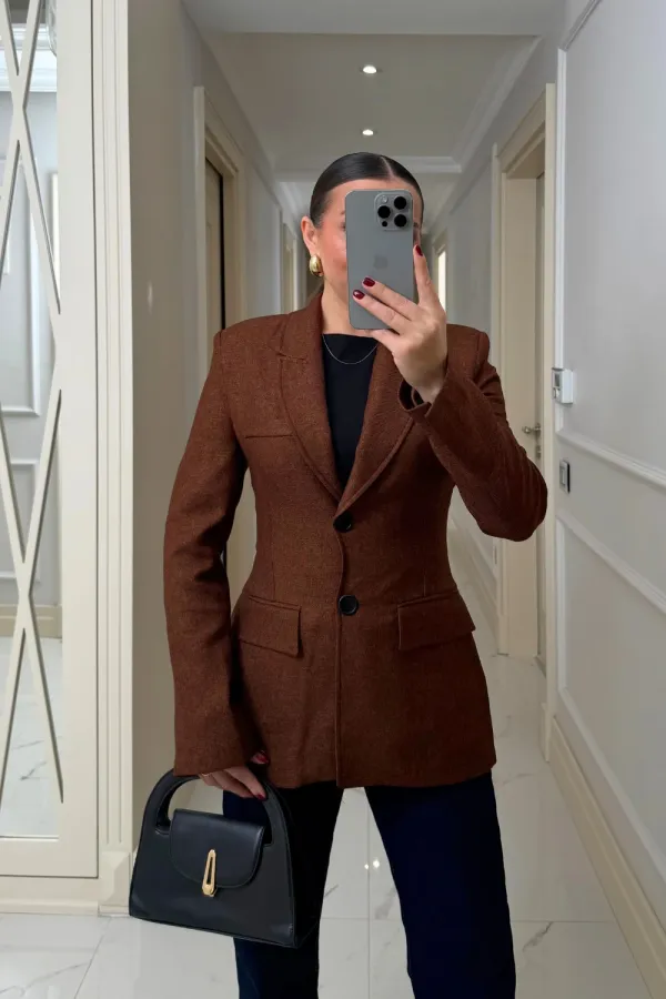 Veste blazer moulante pour femme