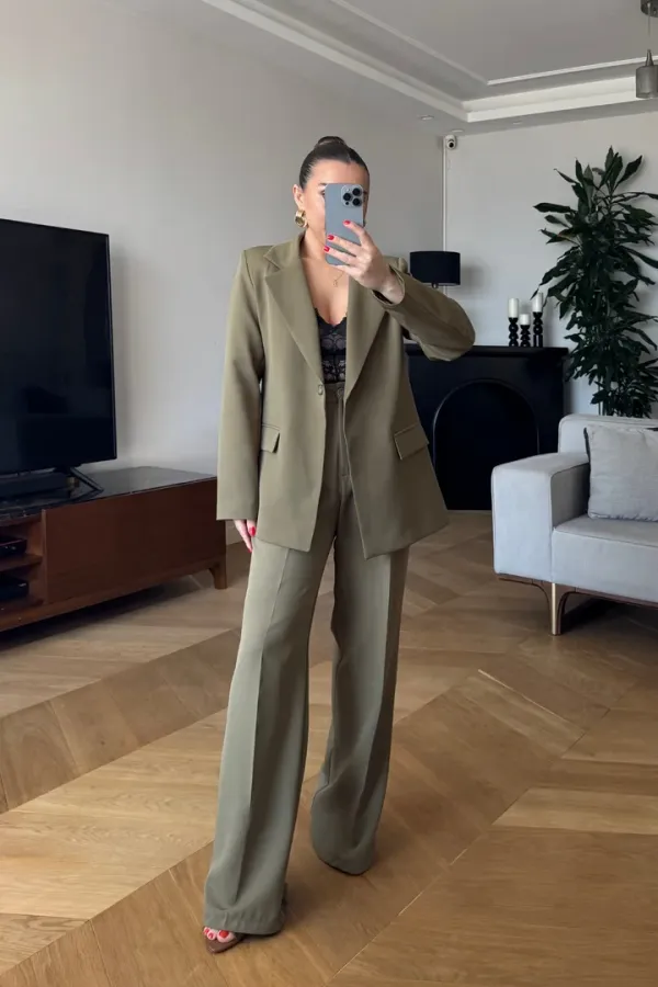 Yüksek Bel Palazzo Kadın Pantolon