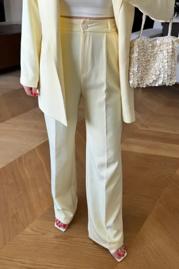 Pantalon palazzo taille haute pour femmes