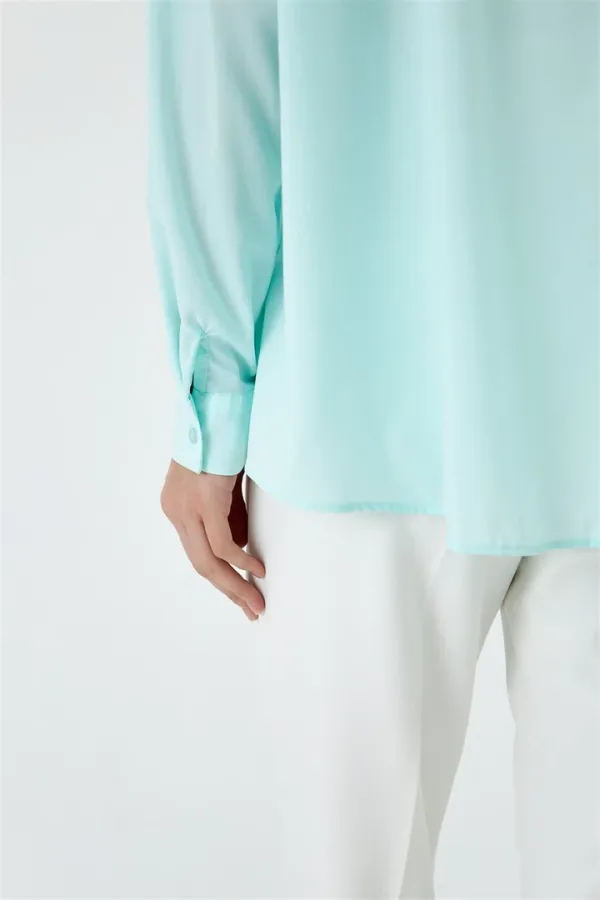 Oversize Uzun Kollu Kadın Gömlek