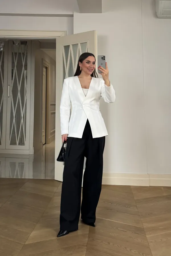 Pantalon bouffant plissé