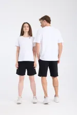 T-shirt blanc à manches courtes pour femme, coupe classique