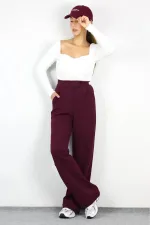 Black Lycra Women's Palazzo Pants with Velcro Closure