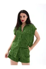 Ensemble chemise et short en satin