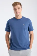 T-shirt à manches courtes pour homme, coupe classique, indigo