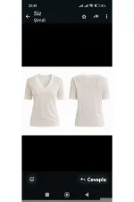 Women's Off-White V-Neck Thin Knit Blouse, Stylish Summer Casual Knit T-shirt, Sweater