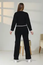 Ensemble en maille noire pour femme