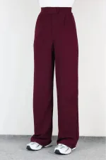 Black Lycra Women's Palazzo Pants with Velcro Closure