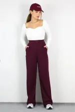 Black Lycra Women's Palazzo Pants with Velcro Closure