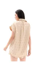 Satin Shirt and Shorts Set