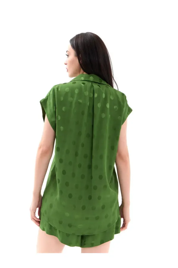 Ensemble chemise et short en satin