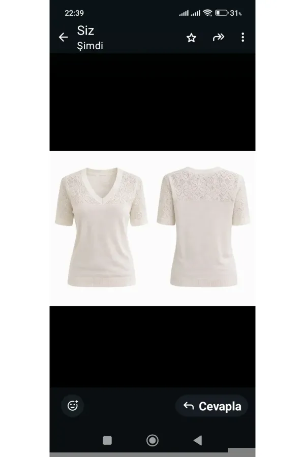 Women's Off-White V-Neck Thin Knit Blouse, Stylish Summer Casual Knit T-shirt, Sweater