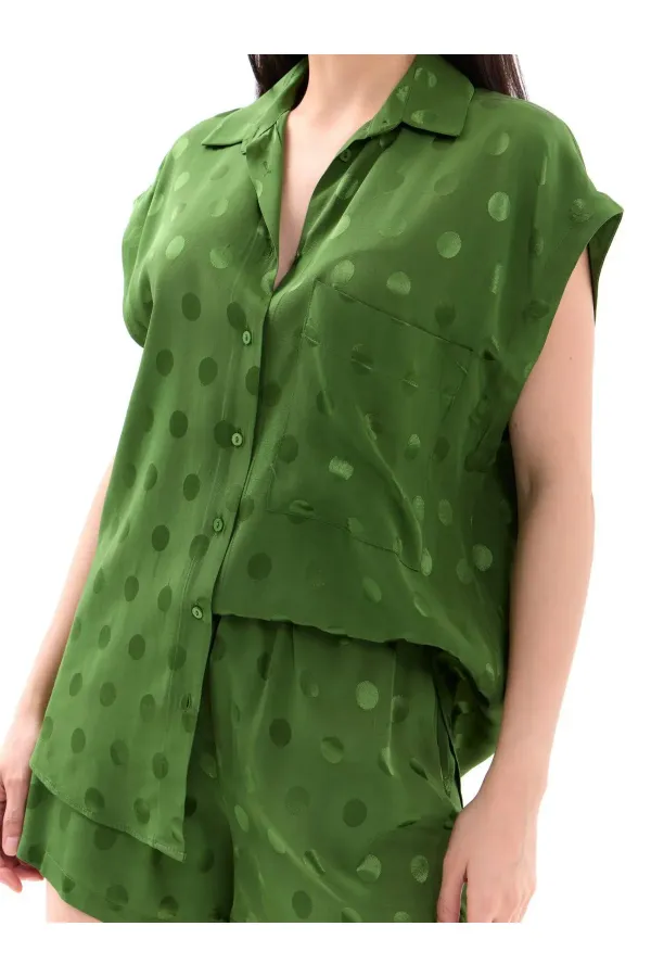 Ensemble chemise et short en satin